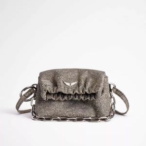 Zadig & Voltaire Rockyssime mini glitter bag new